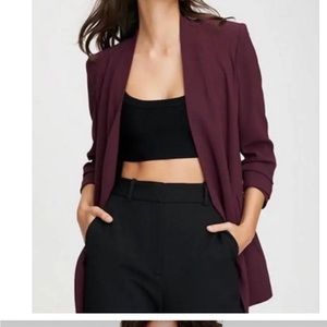 Babaton Aritzia Open Hip Power Blazer in Maroon Wine Size 6 or Small